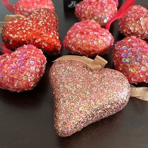 VALENTINE SEQUINED ORNAMENTS